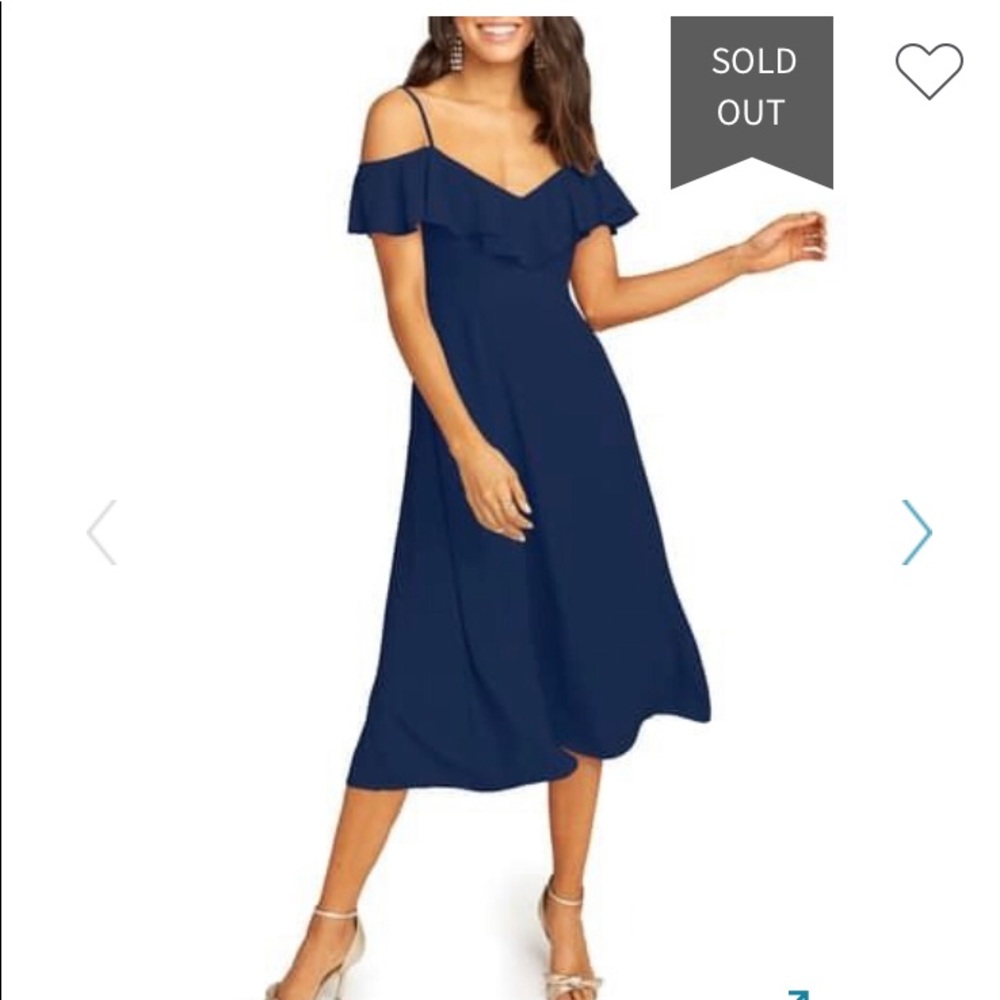 Nordstrom Show Me Your MuMu tea length navy dress